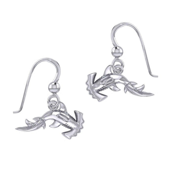 Hammerhead Shark Silver Earrings by Peter Stone TER2188 - Jewelry